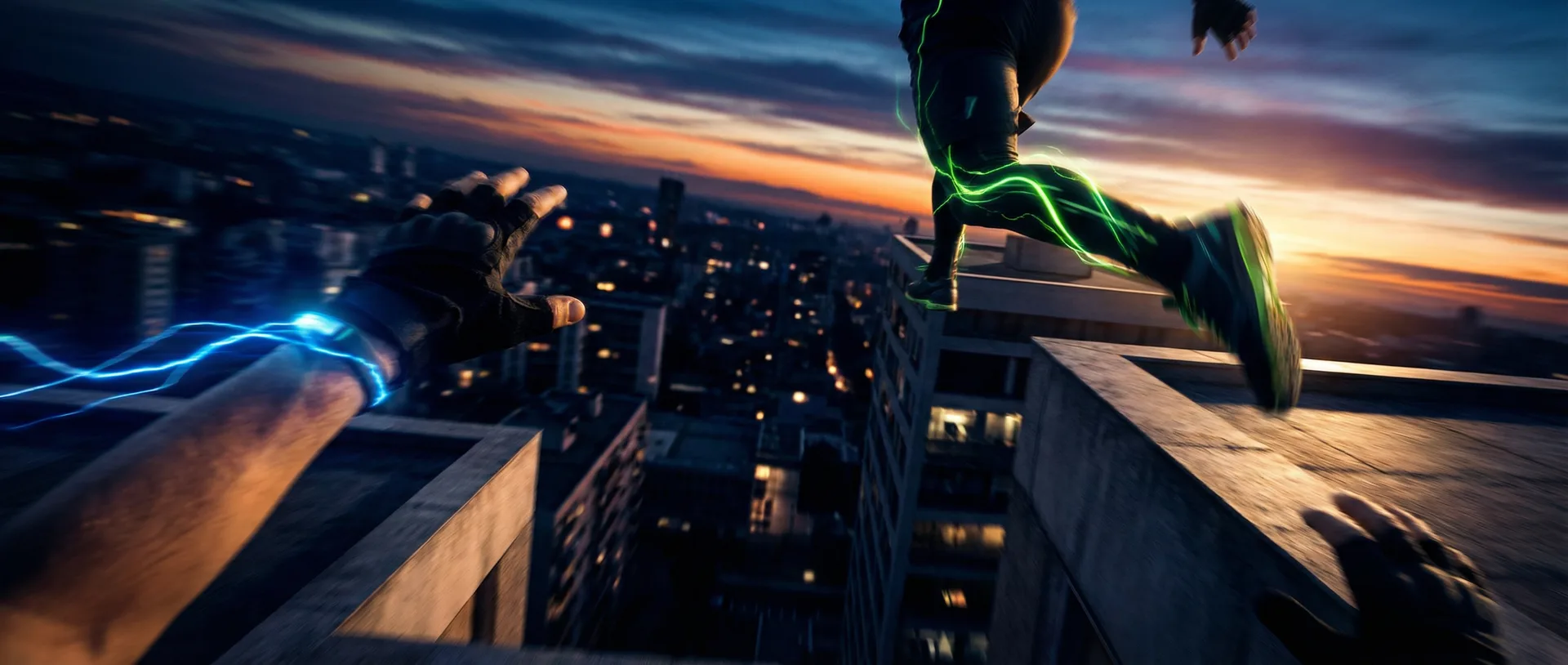 打飞机 - 极限运动第一视角跑酷镜头